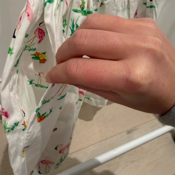 Pristine Smiling Button size 6 flamingo 100% cotton Dress - Picture 4 of 7